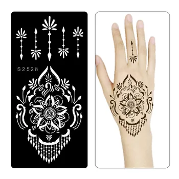 Henna Indian Rose Lace Floare Tatuaj Stencil Femei DIY Corpul Picioare Braț Art Aerograf Pictura Mandala Tatuaj Stencil Șablon 1