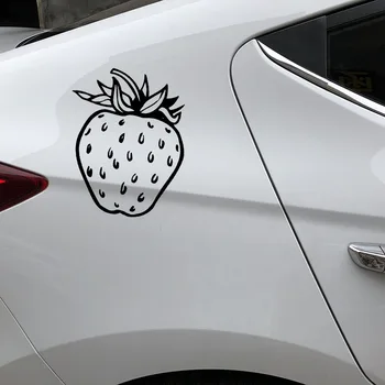 YJZT 13.4X15.9CM Capsuni Desene animate de Fructe Mașină Autocolant Moda Fereastra Decalcomanii C25-0789 1
