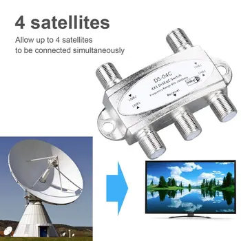 4 în 1 4 x 1 DiSEqc 4-modul de bandă largă Comutator DS-04C Ridicat de Izolare Connect 4 antene de Satelit 4 LNB Pentru Receptor Satelit 1