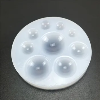 DIY 9 găuri de piatră prețioasă cristal epoxidice mucegai silicon semicirculare manual rășină mucegai 1