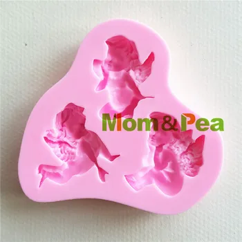 Mama&Mazare MP133 Transport Gratuit Îngeri Mucegai Silicon Decorare Tort Fondant Tort 3D Matriță de Săpun Mucegai de Calitate Alimentară 1