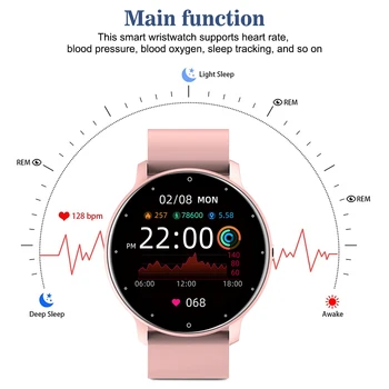 ZL02 Ceas Inteligent Oameni Complet Tactil de Fitness Tracker Tensiunii Arteriale Ceas Inteligent Femei GTS Smartwatch pentru Xiaomi iPhone 1