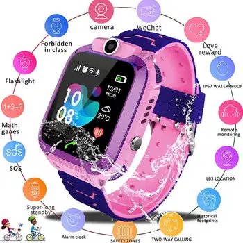 Q12 Copii Smart Watch Copii SOS de Telefon Ceas Smartwatch 2021 Folosi Cartela Sim Foto rezistent la apa IP67 Copii Ceasuri Cadouri pentru Băieți și Fete 1