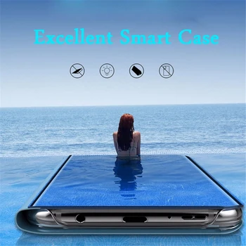 Moda De Afaceri Oglinda Smart Flip Caz De Telefon Pentru Motorola G8 G9 Putere Juca Plus Lite Rezistent La Șocuri Suportul Capac Protecție 1