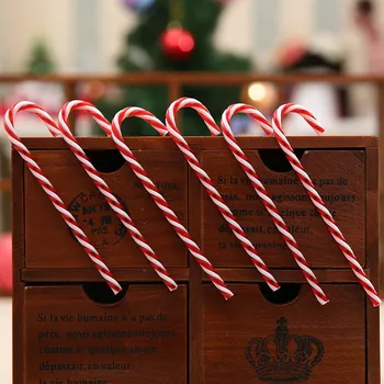 6Pcs Decoratiuni de Craciun Bomboane de Trestie de Ornamente de Crăciun Cârje Pom de Crăciun Pandantiv Anul Nou 2022 Noel Cadouri Navidad 2021 1