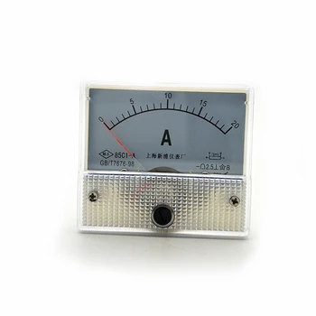 85C1 DC 0-20A Ampermetru Analogic de Precizie 2.5 Clasa Analog Panel Ampmeter Pătrat Alb 1