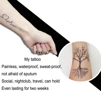 Impermeabil Negru Natural Suc De Tatuaj Pasta Pentru Organism Temporar De Arta Pictura De Lungă Durată Tatuaj Suc De Cerneală Body Art Crema 2