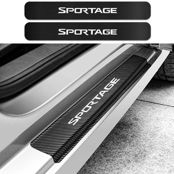 4BUC Masina Pragului de Ușă Autocolante Pentru Kia Sportage 3 4 QL Placă de Uzură Zero Protector Auto din Fibra de Carbon Decal Tuning Auto Accesorii 2
