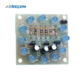 12buc/set LED Flash Circuitul de Lumina DIY Kit Perfect Electronice Circulară Electronice Flash LED Rosu Albastru 2