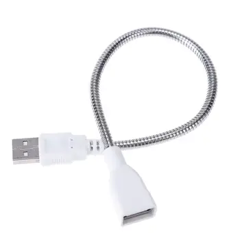 USB de sex Masculin la Feminin Cablu de Extensie de Lumină LED Fan Cablu Adaptor Furtun Metalic Flexibil Transferul de Date de Alimentare 4 Bază de Cupru 2