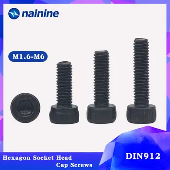 DIN912 M1.6-M12 Negru de Înaltă rezistență 12.9 Nivel Aliaj de Oțel Șurub Hexagonal Șuruburi cu Cap B005 2