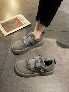 Pantofi pentru femei Pantofi de Bumbac Toamna și Iarna 2021 Stil Nou Plus de Catifea, rezistent la apa, Non-alunecare Cald cu talpi Groase Cizme de Zăpadă 2