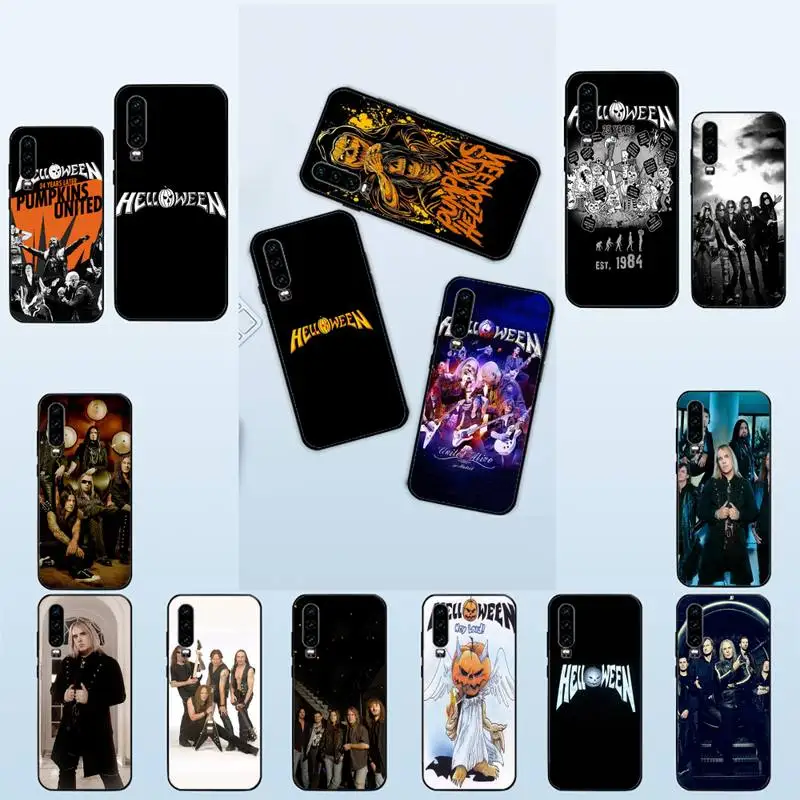 YNDFCNB trupa helloween negru Moale Cazul în care Telefonul Pentru Huawei P20 P30 P9 P10 plus P9 P8 lite lite Psmart 2019 P20 pro P10 lite Imagine 1
