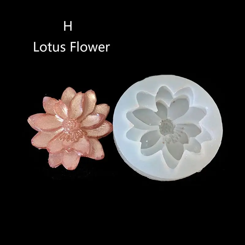 DIY Flori Matrite de Silicon, Rășină Camellia Bujor Daisy Floare de Lotus Bijuterii de Luare Imagine 2