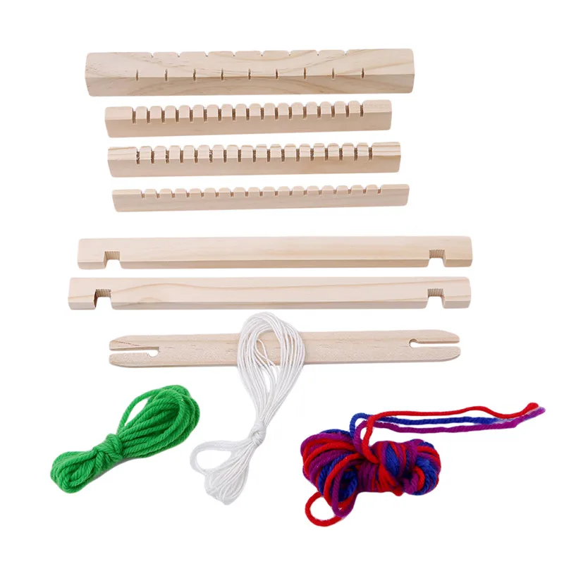 Tradițional din Lemn de Mână de Tricotat, razboi de Tesut Jucarie Set Cu Accesorii pentru Copii Ambarcațiuni Caseta de Acasă DIY Meșteșug Instrument Imagine 4